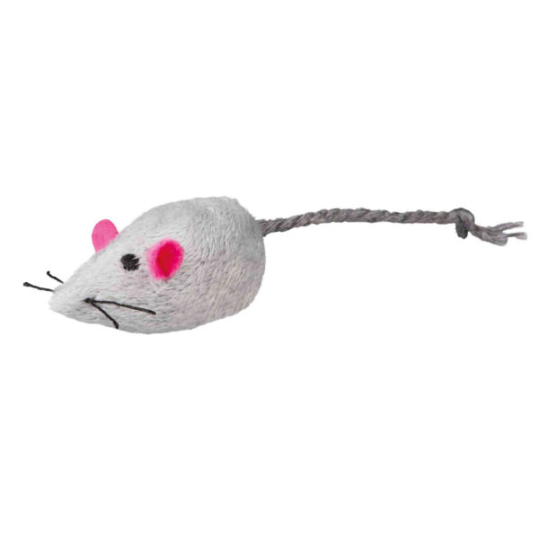 Set de Ratón Peluche con Cascabel x 4 UNIDADES