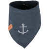 BE NORDIC Panuelo S 30 cm Azul oscuro con estampado de anclas