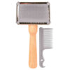 Carda Blanda con Peine Simple Perro Gato 6 x 13 cm