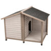 Caseta Perros Lodge 18 Caseta Natura Lodge Techo 2 Aguas M L 1008290 cm Gris