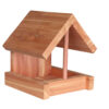 Comedero Pájaros natura 4 Casita Comedero Madera Cedro Natural 16 x 15 x 13 cm