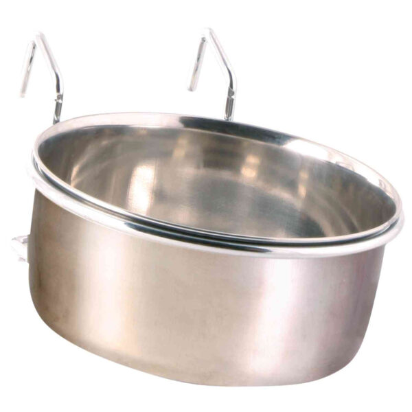 Comedero Acero Inox. con Enganche