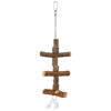 Percha colgante tronquitos madera cuerda 40 cm
