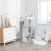 Poste Rascador Adele 120 cm Gris Blanco Gris