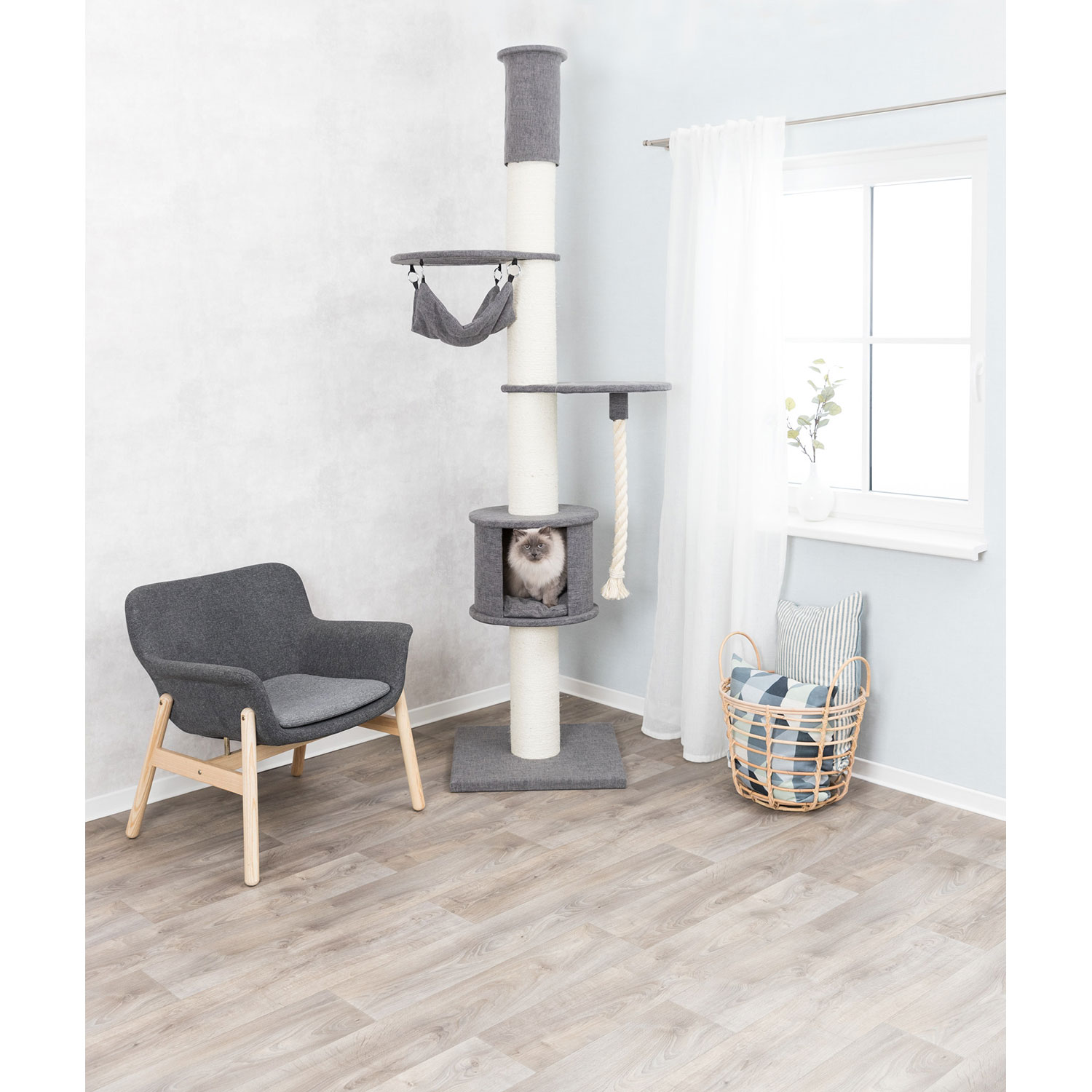 Poste Rascador XXL Fidele, del suelo al techo - Imagen 6