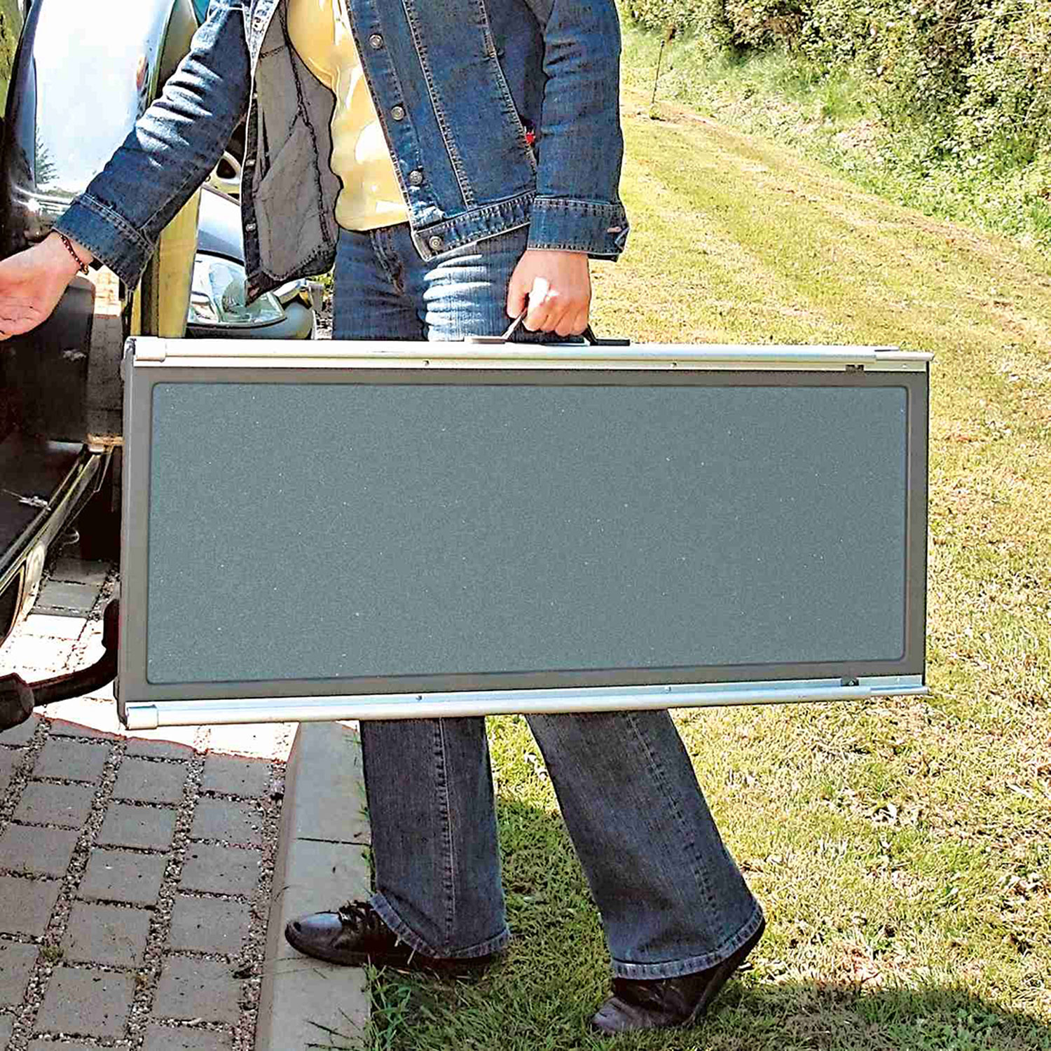 Rampa Telescópica 2 pasos, aluminio / papel de lija - Imagen 3