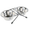 Set Comederos Acero Inox 2 x 0 2 l 11 cm
