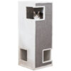 Torre Rascador Gerardo sisal y felpa 100 cm Blanco Gris