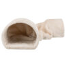 Tunel para Conejos Cobayas Felpa 27 21 80 cm Beige