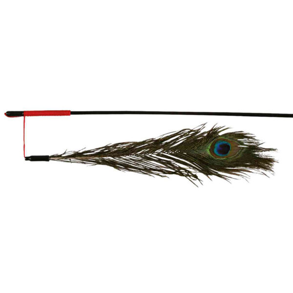 Varita Juego con Plumas Pavo Real x 4 UNIDADES